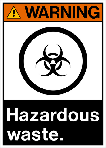 Hazardous Waste ANSI Warning Sign