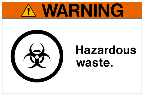 Hazardous Waste OSHA Warning Sign