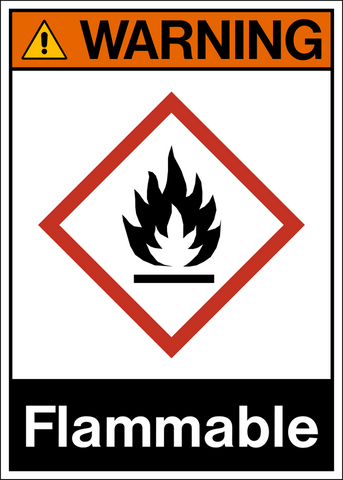 Flammable ANSI Warning Sign