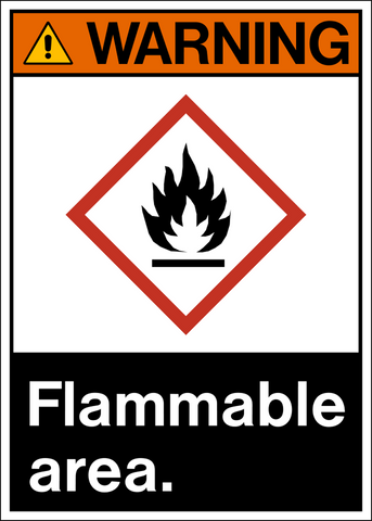 Warning - Flammable Area