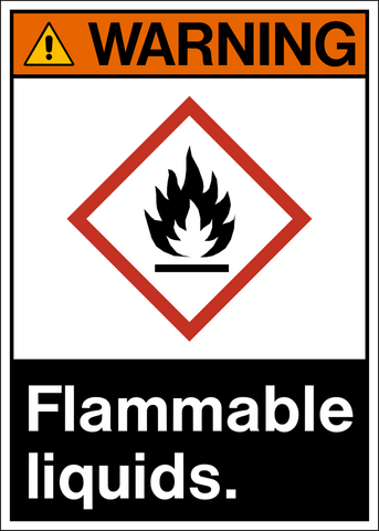 Flammable Liquids ANSI Warning Sign
