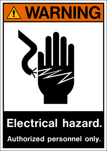 Electrical Hazard Authorized Personnel ANSI Warning Sign