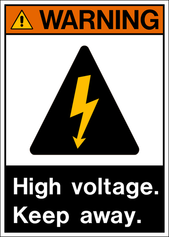 High Voltage Keep Away ANSI Warning Sign