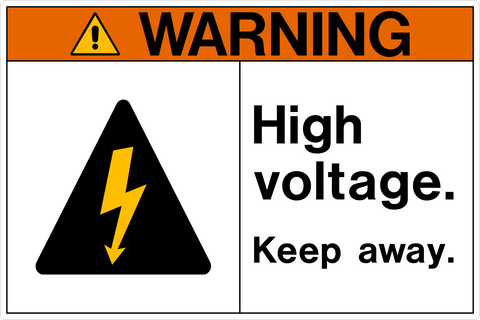 High Voltage Keep Away OSHA Warning Sign