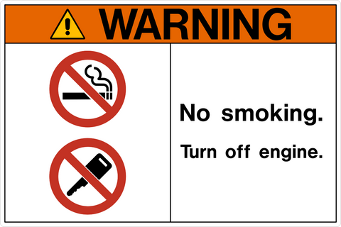 Warning Turn off Engine OSHA Sign | Western Safety Sign