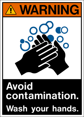 Warning - Wash Hands