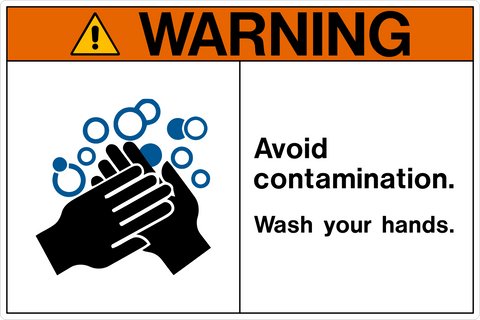 Warning - Wash Hands