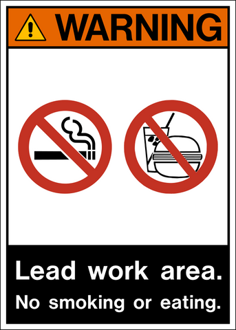 Warning - Lead Work Area A