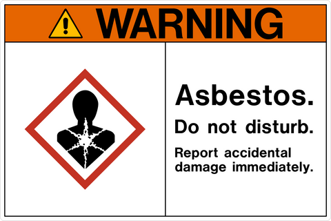 Asbestos Do Not Disturb OSHA Warning Sign