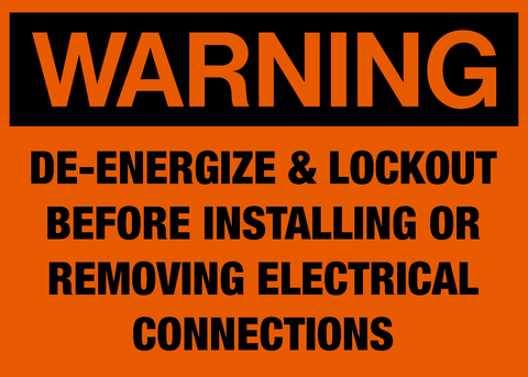 Warning - Electrical Hazard Lock Out