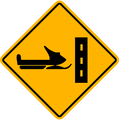 WC-10 L - Snowmobile Crossing from Left