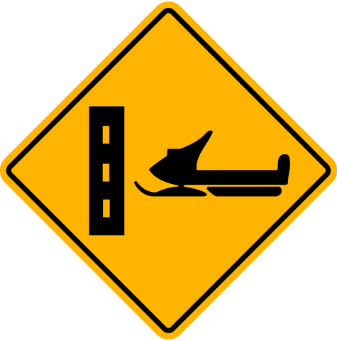 WC-10 R - Snowmobile Crossing from Right