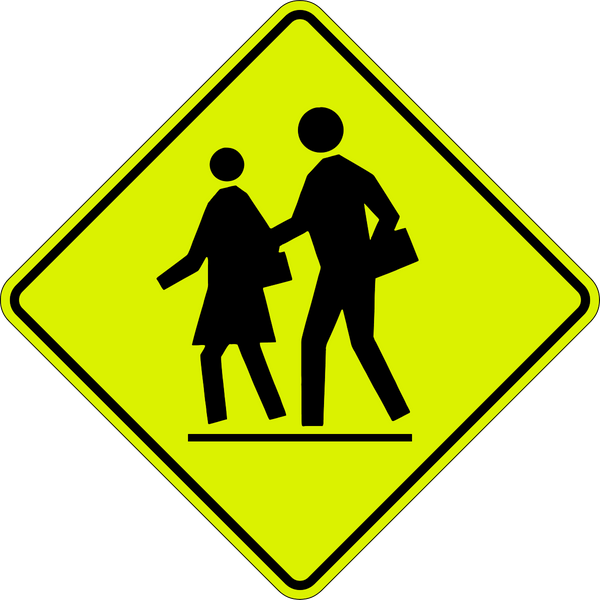 School Children Crossing Warning Traffic Sign | Western Safety Sign