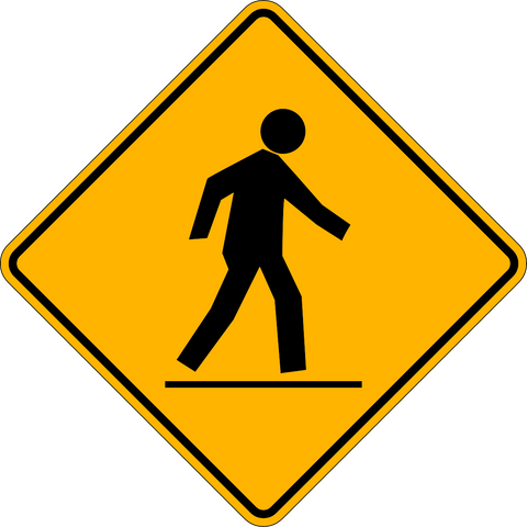 WC-2 R - Pedestrian Crossing right of traffic – Western Safety Sign