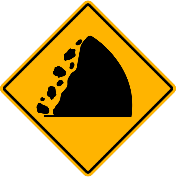Rocks Warning Sign Falling Rocks Warning Traffic Sign | Western Safety Sign