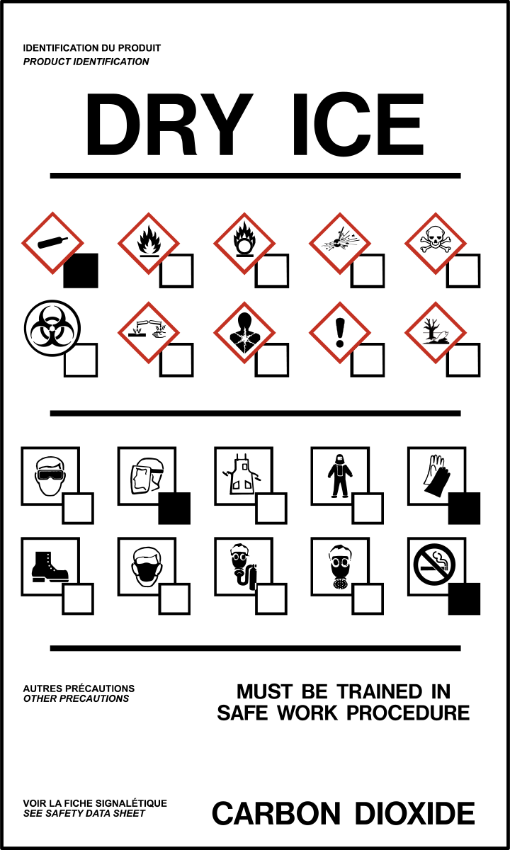 Product Identifier Label - Dry Ice | Western Safety Sign product-identifier-label-dry-ice-western-safety-sign