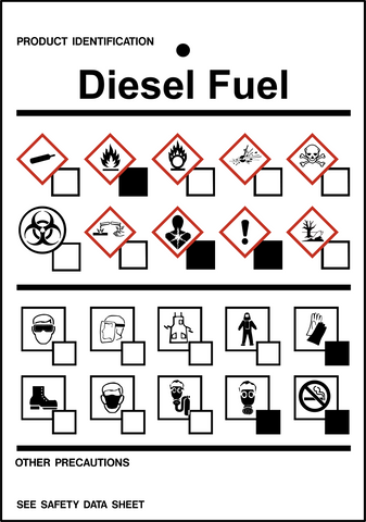 Product Identifier Label - Diesel Fuel