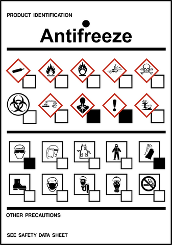 Product Identifier Label - Antifreeze