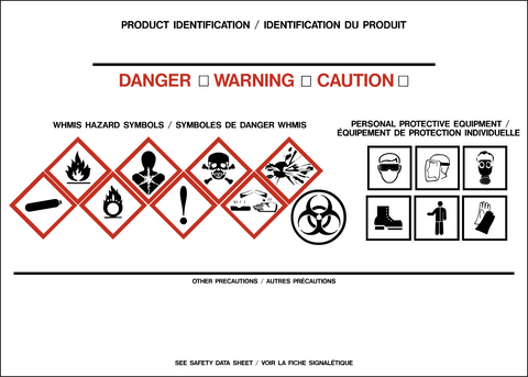 Product Identifier Label - Signal Words Bilingual – Western Safety