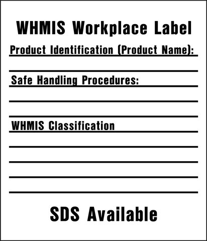 Whs Label Safe Handling Procedure Product Identifier WHMIS Label | Western Safety ...